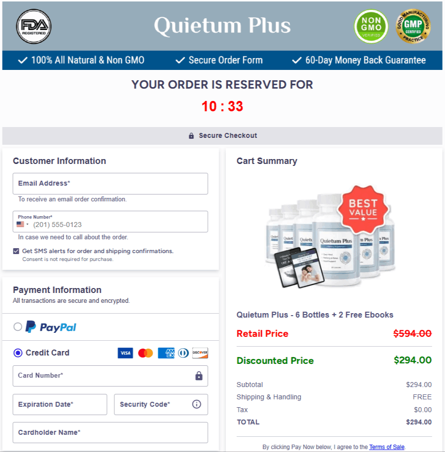 Quietum Plus Checkout